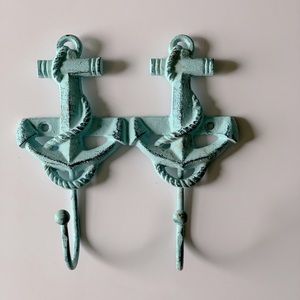 Cast Iron Double Anchor Towel Hooks